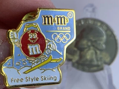 Olympic Memorabilia Albertville 1992 M&M Free Skiing Vintage Tack Pin T-3723 - Image 1 of 3