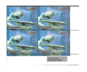 #75356 ARGENTINA 2023 EMERGENCY OVERPRINTED REVALORIZADO 100$ NUCLEAR MEDICAL BL - Picture 1 of 1