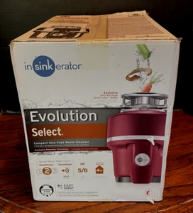 New Old Stock Insinkerator Evolution Select 5/8 HP Garbage Disposal Quiet RED - Imagen 1 de 7