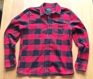 HOLLISTER Red and Black Checked Flannel Shirt - Size: Small - Picture 1 of 3