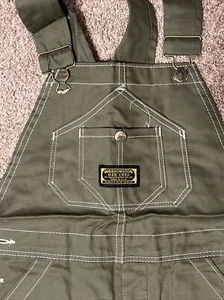 Washington Dee Cee sanforisierte Vintage 70er grüne Latzhose große Kinder Größe 12 (27,5 x 30) - Bild 1 von 12