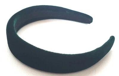 MOLLY AND ROSE NEU Schulanfang 2,5cm breit grün leicht gepolstert Samtstoff Aliceband Haare