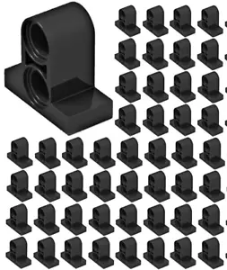 ☀️LEGO 50x BLACK Technic Pin Connector Plate 1x2x1 2/3 w/ 2 Holes Double on Top - Picture 1 of 2