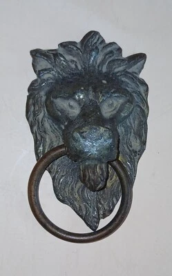 Ancienne Poignée de meuble Tête de Lion en Bronze - Photo 1/4
