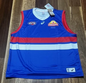 Western Bulldogs 2023 AFL Mens Home Guernsey 7XL Jumper Jersey ASICS BNWT - Picture 1 of 16