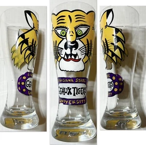Louisiana State University  Pilsner Glass  LSU Geaux Tigers  16 oz Beer  9”x3.5” - Picture 1 of 11