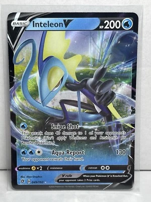 Inteleon V 049/192 Pokemon Swsh02: Rebel Clash Ultra Rare Holo - Image 1 of 2