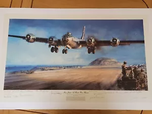 Aviation Signed art, Iwo Jima By John D.Shaw  - Picture 1 of 16