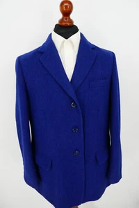 Harris Tweed Damen Blazer Gr.48 100% Schurwolle Blau White Label Top Zustand - Bild 1 von 8