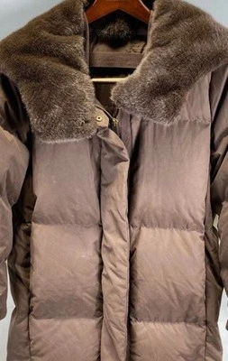 Chaqueta acolchada marrón Banana Republic para mujer plumón de ganso talla XL Foto 1 de 4