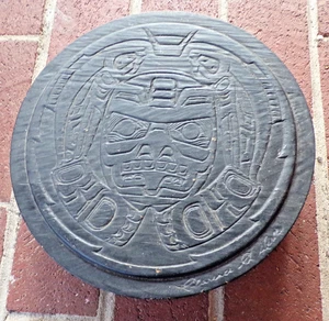 Clarence Wells signierte handgeschnitzte Schatulle - Kunst der einheimischen Nordwestküste 10 Zoll - Bild 1 von 20