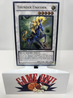 YuGiOh Thunder Unicorn DREV-EN040 1st Edition Ultimate Rare NM - Image 1 of 2