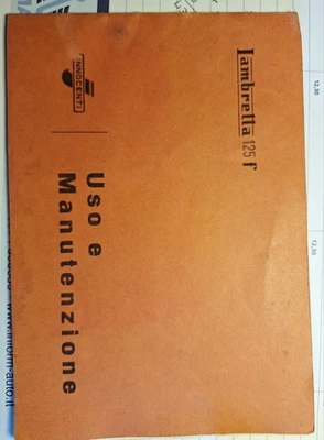 Libretto completo USO e MANUTENZIONE LAMBRETTA 125 f -1954 inbuone Condizioni... - Immagine 1 di 4