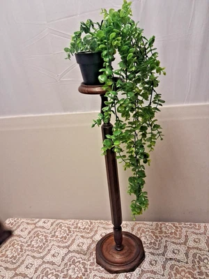 Antique Plant Candle Or Smoking Stand wooden ash tray - Image 1 of 4