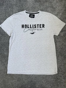 Mens Hollister California Grey T-shirt Large 100% Cotton Size L - Picture 1 of 2