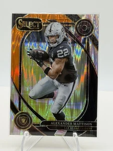 Alexander Mattison 2024 Panini Select Black & Orange Prizm Shock 204 - Picture 1 of 2