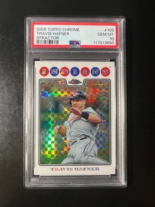 2008 Topps Chrome Xfractor #105 Travis Hafner PSA 10 POP 1 - Picture 1 of 2