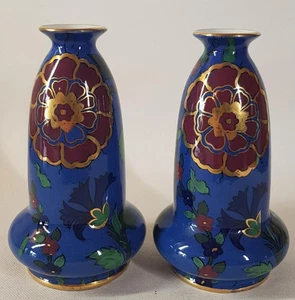 Pair Of Antique Wilton Ware A G Harley Jones Early Art Deco 14.5cm Vases C1920 - Picture 1 of 10