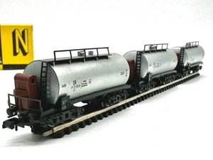 Piko N 5454660/5/30 3er-Set 4-achsige Kesselwagen m. Brhs DR silber Spur N Ep.IV - Bild 1 von 9