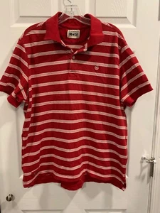 Converse One Star Men's Red Striped Polo Size XL - Picture 1 of 7