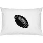 2 x 'Leather Rugby Ball' Cotton Pillow Cases (PW00028954)