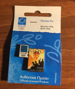 ATHENS 2004 OLYMPIC GAMES PIN. POSTER OF BERLIN 1936. ONE PIN FROM A SET OF 16
