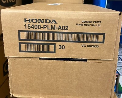 30 GENUINE HONDA OIL FILTER CIVIC ACCORD PILOT ODYSSEY OEM 15400-PLM-A02. - Image 1 of 3