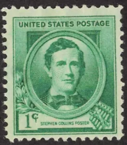 US #879 1¢ Stephen C. Foster, Composer 1940 MH - Picture 1 of 1