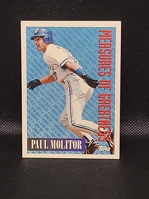 1994 Topps - Measures of Greatness #609 Paul Molitor - Image 1 of 4