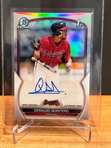 2023 Bowman Chrome Geraldo Quintero Auto Refractor /499