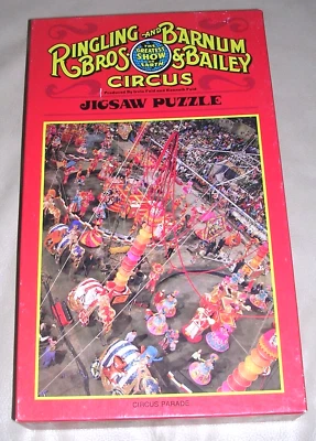 NEW 1980 Barnum Bailey Ringling Bros Circus Parade Elephants 200 Piece Puzzle - Image 1 of 4