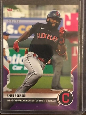 2021 Topps Now #736 Amed Rosario Cleveland Indians 22/25 - Image 1 of 2