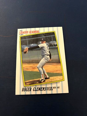 1987 Fleer Baseball League Leaders Roger Clemens #10 Set Break NM - Image 1 of 2