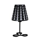 Lampe de table de chevet noire 16 pouces avec pois noirs abat-jour Empire