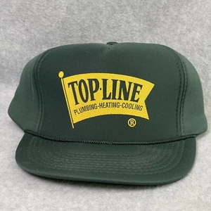 Vintage 90s Otto Cap Top Line Plumbing Trucker Hat Snap Back - Picture 1 of 5
