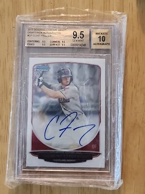 2013 Bowman Chrome Clint Frazier Auto/autograph Rookie BGS 9.5/10 All 9.5 Subs - Image 1 of 2