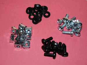 Cage Nuts Kits / M6 19" Rack Mounts / 50 Pack / Cage Nuts, Screws, Cup Washers - Picture 1 of 1