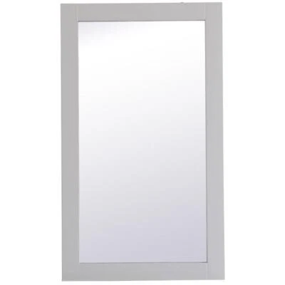 Elegant Decor Aqua 32" x 18" Wood Frame Bathroom Mirror in Gray - Image 1 of 4
