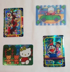 90s Sanrio Holographic Foil Prism Sticker Cards And Plastic Trading Card - Picture 1 of 2