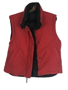 Woolrich Vest Down Feather Insulated Red and Black Size Medium Womens - Picture 1 of 9