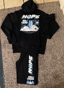 LILO And Stitch Sweats Pants And Hoodie Size Medium Women Unisex Drawstring - Picture 1 of 3