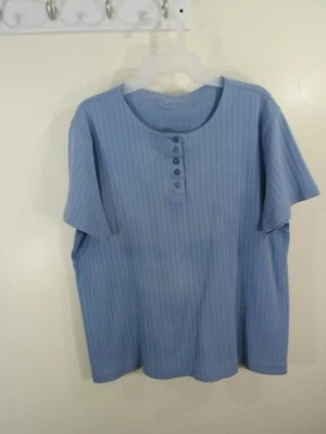 Top L A Azul Talla 14 16 Botones Azul Manga Corta Foto 1 de 4