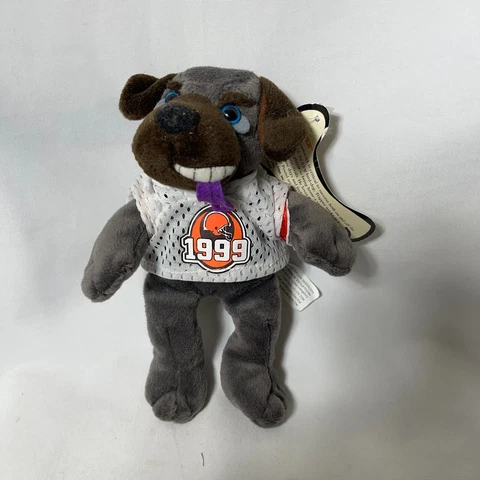 VINTAGE CLEVELAND BROWNS BURGER KING DAWG POUND PLUSH DOG trapper BY COOL BEANS Cover