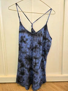 Blue and Black Tie Dye Women's Empyre Tank Top - Size Medium - Picture 1 of 7