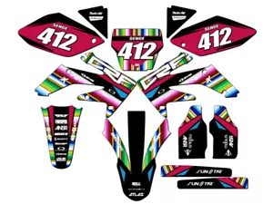 CRF 250 R 2004-2005 SERAPE Black Senge kit de gráficos compatible con Honda - Imagen 1 de 10
