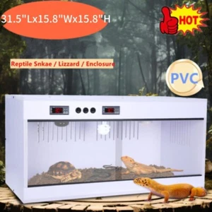 Reptile Enclosure with Thermostat For Snake Lizard Gecko PVC Terrarium Habitat - Picture 1 of 13