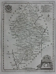 STAFFORDSHIRE original antique county map, Thomas Kitchin, 1786 - Picture 1 of 4