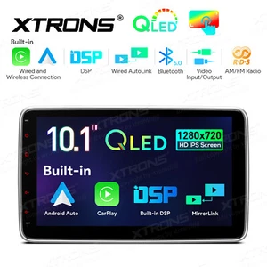 XTRONS Double DIN 10.1" QLED Car Stereo Radio CarPlay/Android Auto DSP Head Unit - Picture 1 of 20