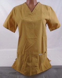 Cherokee Short Sleeve V-Neck Scrub Top Size Extra Small 1779CS STGD  Gold 757J - Picture 1 of 4