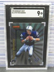 1998 Bowman's Best Peyton Manning Rookie Card RC #112 SGC 9 Colts